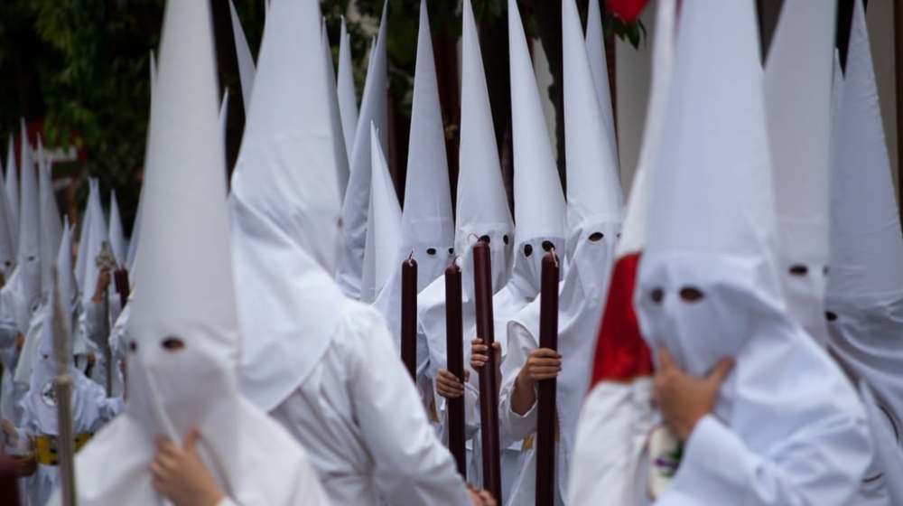 Penitents during Holy Week, Madrid